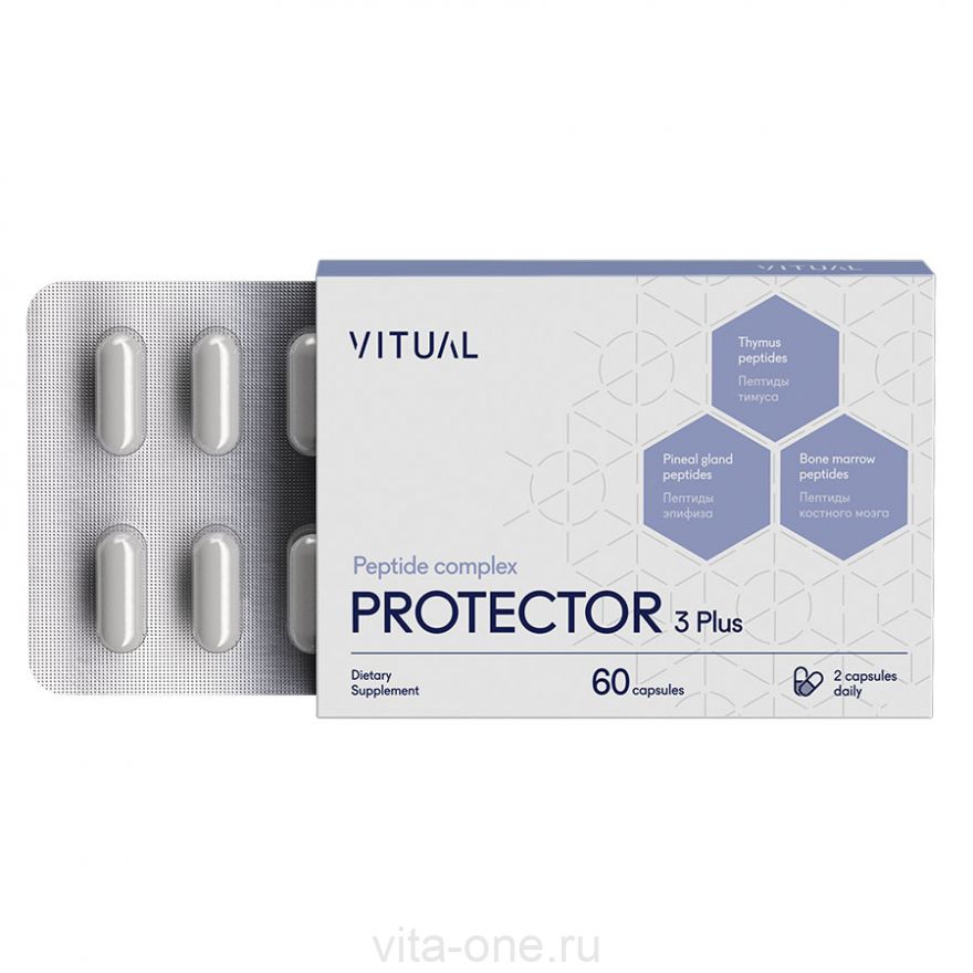 Пептидный комплекс Хавинсона PROTECTOR 3 plus 60 капсул