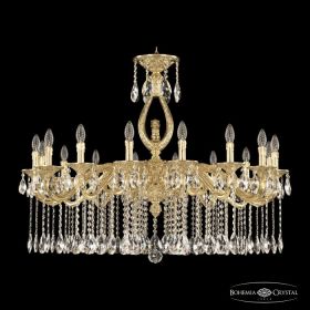 Люстра Бронзовая BOHEMIA IVELE CRYSTAL 71402/16/360 A G FL2M Золото, Латунь / Богемия Ивеле Кристалл