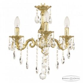 Люстра Бронзовая BOHEMIA IVELE CRYSTAL 71101/3/125 B G Золото, Латунь / Богемия Ивеле Кристалл