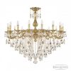 Люстра Бронзовая BOHEMIA IVELE CRYSTAL 72102/16/360 B G Золото, Латунь / Богемия Ивеле Кристалл