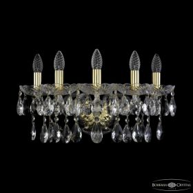 Бра Хрустальные BOHEMIA IVELE CRYSTAL 1413B/5/165/XL G Золото, Стекло / Богемия Ивеле Кристалл