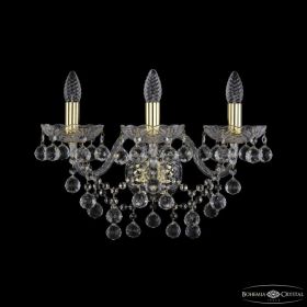 Бра Хрустальные BOHEMIA IVELE CRYSTAL 1409B/3/195/XL G Золото, Стекло / Богемия Ивеле Кристалл