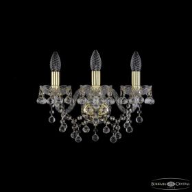 Бра Хрустальные BOHEMIA IVELE CRYSTAL 1409B/3/141 G Золото, Стекло / Богемия Ивеле Кристалл