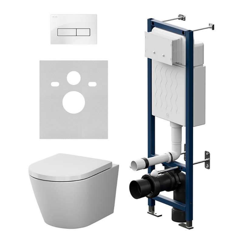 Комплект инсталляции AM.PM ErgoFit унитаз X-Joy Aquaspin, клавиша белая IS110301.851900