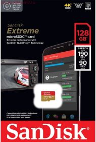 Карта памяти microSDXC 128Gb Sandisk Extreme UHS-I U3 V30 A2 (190/90 MB/s) SDSQXAA-128G-GN6MN