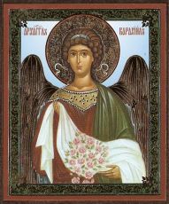 Варахиил Архангел икона рукописная на липовой доске (22491)