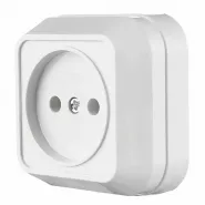 Розетка накладная простая, одинарная