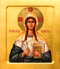 Фекла Иконийская рукописная Икона на липовой доске (22492)