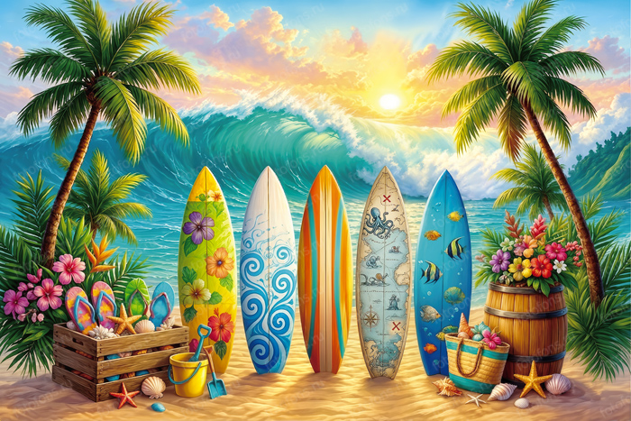 Фон стена "Summer wall №48"