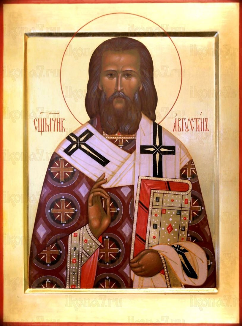 Августин Беляев рукописная Икона на липовой доске (22517)