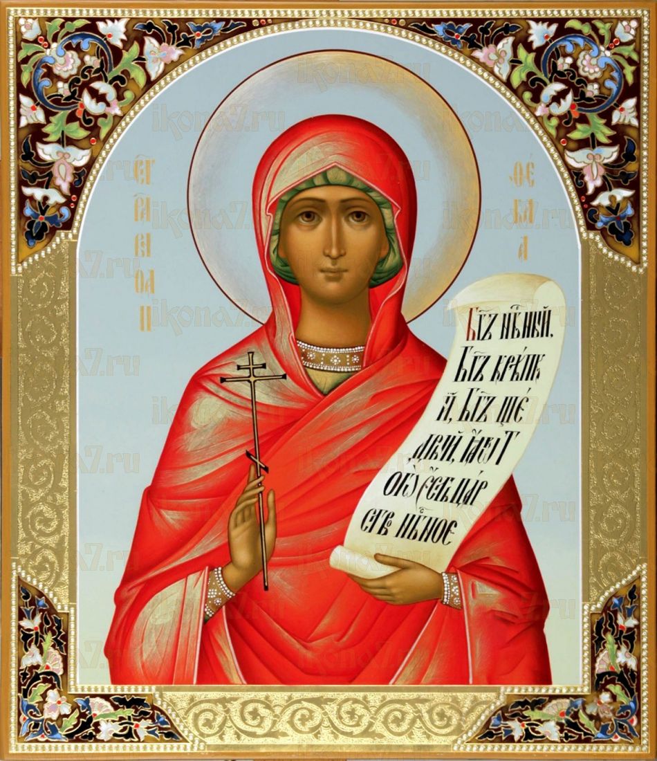 Фекла Иконийская рукописная Икона на липовой доске (22524)