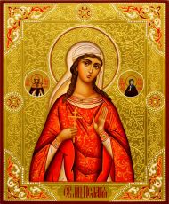 Пелагия Тарсийская рукописная Икона на липовой доске (22528)