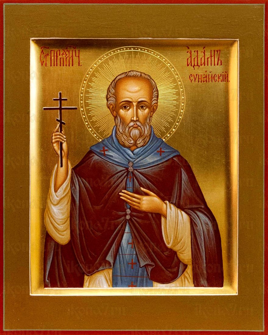 Адам Синайский рукописная Икона на липовой доске (22540)