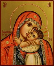Дегтярёвская икона Божьей Матери рукописная на липовой доске (24003)