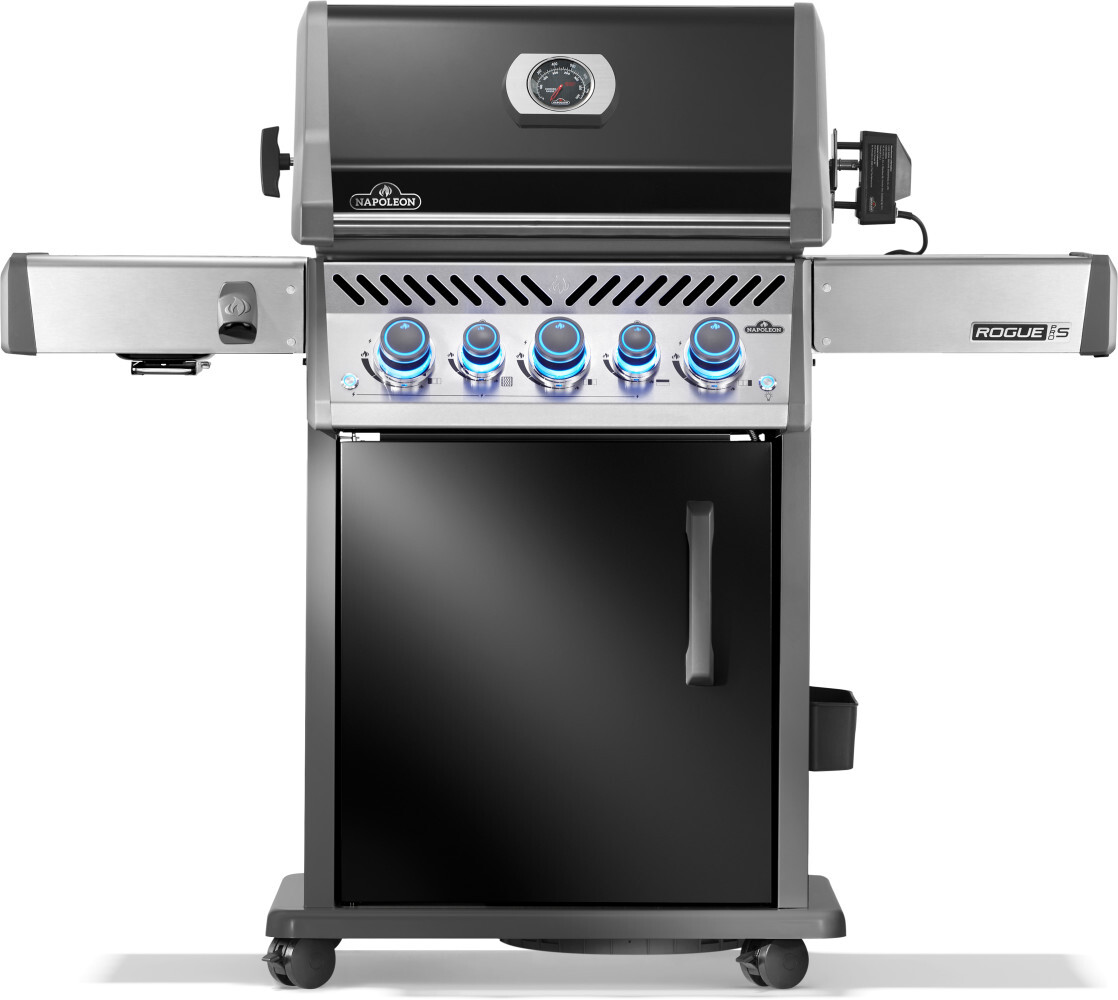 Газовый гриль Napoleon Rogue PRO-S 425, 5 горелок, вертел (с ИК-горелкой), чёрный