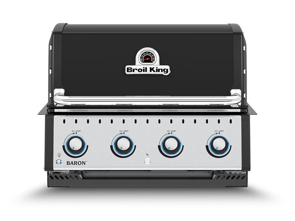 Встраиваемый газовый гриль Broil King Baron 420 BI, 4 горелки, чёрный
