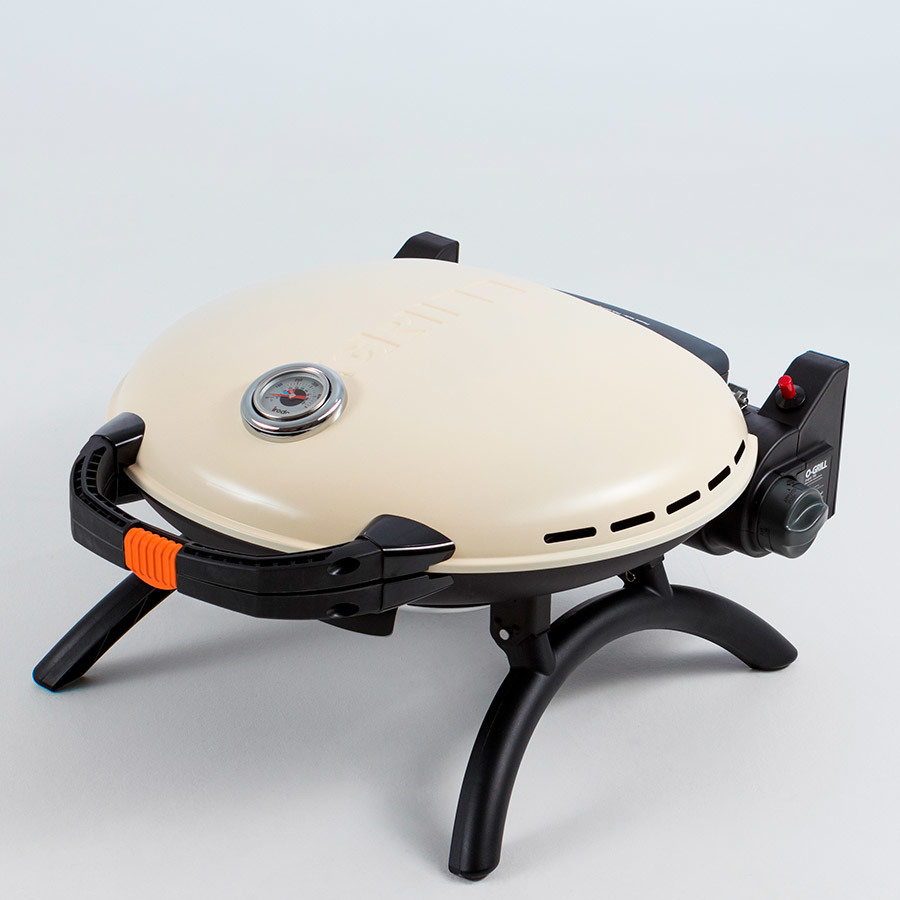 Портативный газовый гриль O-Grill 700T bicolor black-cream + адаптер А, 1 горелка