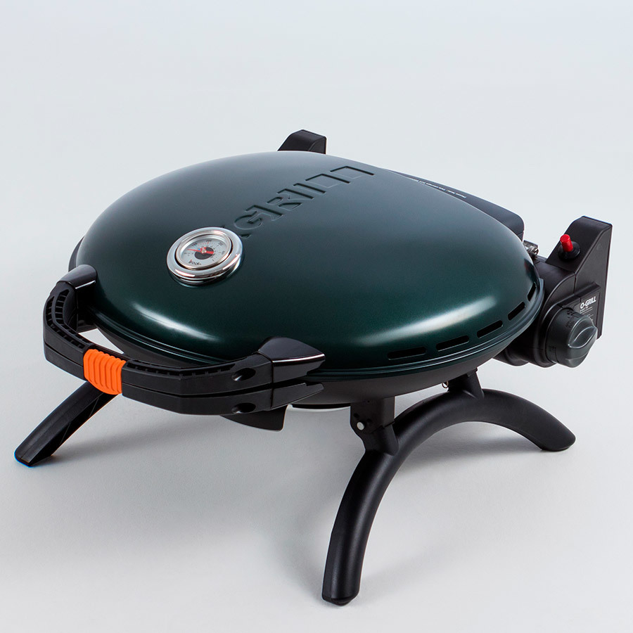 Портативный газовый гриль O-Grill 700T bicolor black-green + адаптер А, 1 горелка