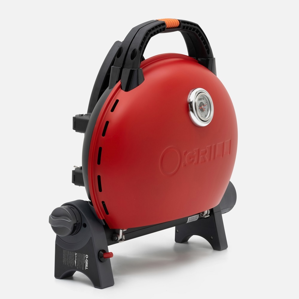 Портативный газовый гриль O-GRILL 500MT bicolor black-red + адаптер А, 1 горелка