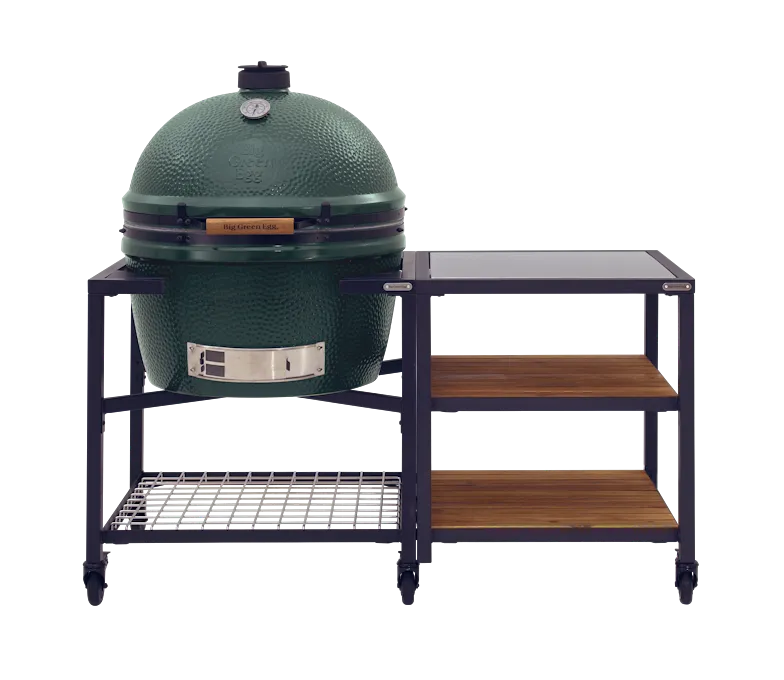 Керамический гриль Big Green Egg XXL на модульной подставке в комбинации с дополнительным модулем