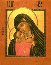 Днепрская икона Божией Матери рукописная на липовой доске (24011)