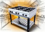Плита газовая Grill Master Ф6ПГ/800 на подставке