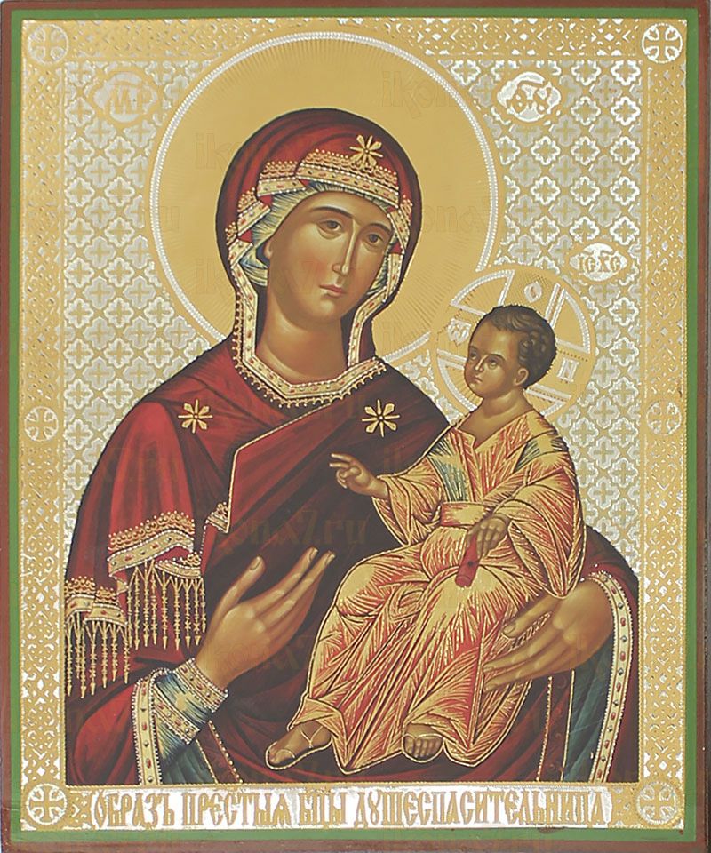 Душеспасительница (Психосострия) икона Богородицы рукописная на липовой доске (24025)