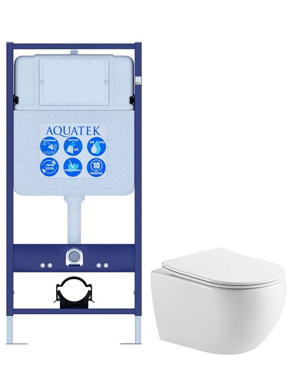 Комплект инсталляции с унитазом SET AQUATEK ЕВРОПА-AQ1190