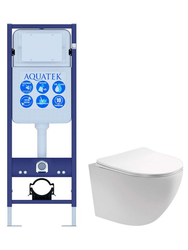 Комплект инсталляции с унитазом SET AQUATEK ЕВРОПА INS-017