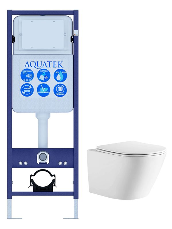 Комплект инсталляции с унитазом SET AQUATEK ЛИБЕРТИ INS-017