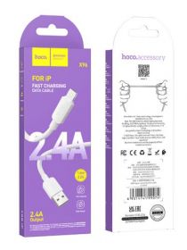 Кабель USB Lightning HOCO X96 1м 2.4A белый