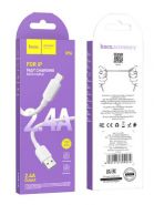 Кабель USB Lightning HOCO X96 1м 2.4A белый