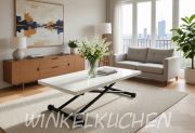 Стол-трансформер В 2219 S-8R стекло Cream