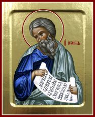 Иезекииль Пророк рукописная Икона на липовой доске (22690)
