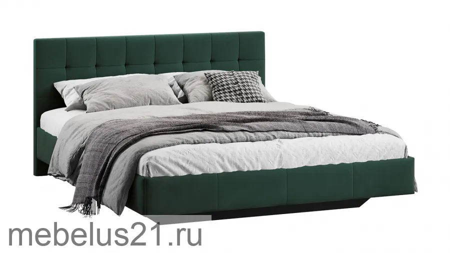 Кровать 160 Эмма Тип 1 (без подъемного механизма) Велюр светлый