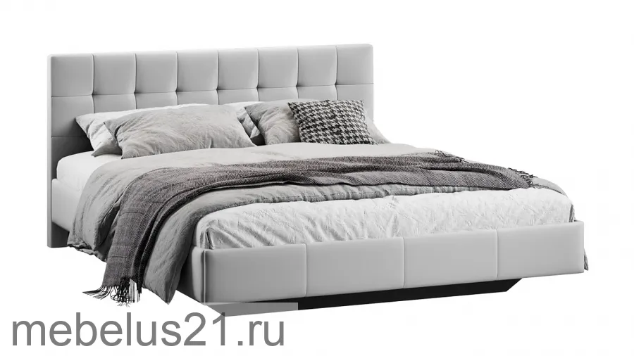 Кровать 160 Эмма Тип 1 (без подъемного механизма) Велюр светлый