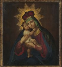 Пасовская-Цареградская икона Божией Матери рукописная на липовой доске (24078)