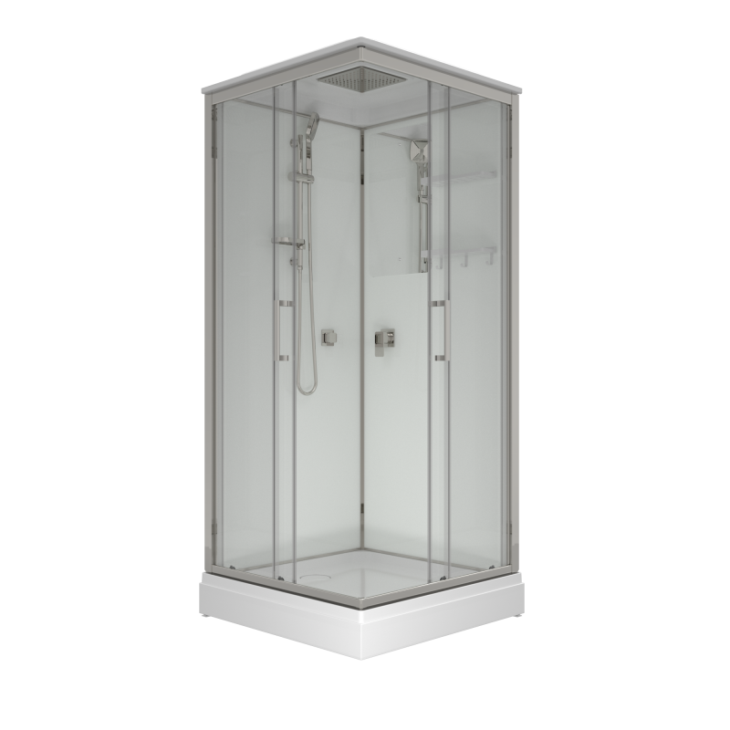 Душевая кабина Triton Рич-Хром М4 90х90 А, низкий квадратный поддон DK494
