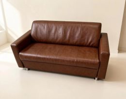 Диван "Baron" (ш1400*г700*в750мм) экокожа светло-коричневая