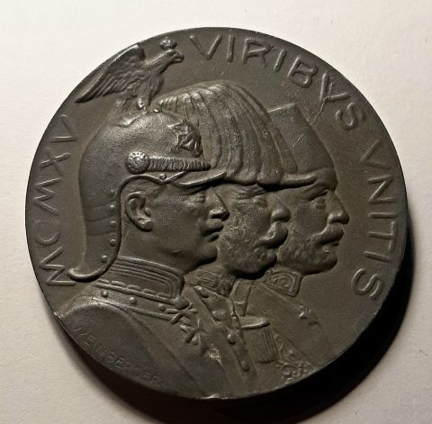 медаль 1915 Германия Австрия Турция RARE 55 мм UNC