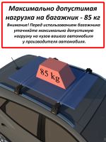 Багажник на Тенет Т8 (Tenet T8), на интегрированные рейлинги, Turtle Air 2 Go!, серебристые дуги (Подрезан под размер)