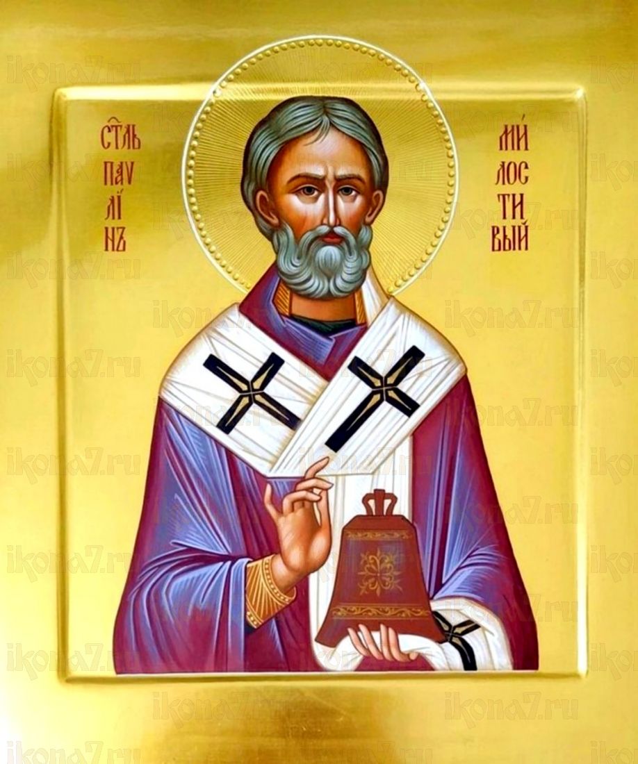 Павлин Милостивый рукописная Икона на липовой доске (22761)