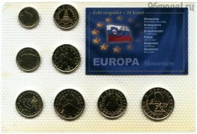 Словения набор евро 2007 позолота