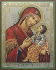 Мати Молебница икона Божией Матери рукописная на липовой доске (24159)