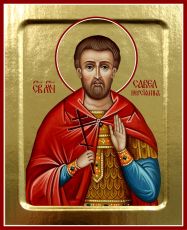 Савел Персиянин рукописная Икона на липовой доске (22796)
