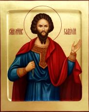 Савел Персиянин рукописная Икона на липовой доске (22816)