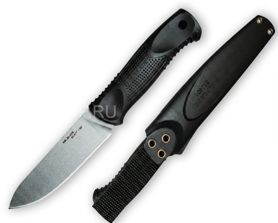 Нож туристический Bat-B Stonewash Black