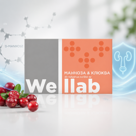 МАННОЗА & КЛЮКВА Помощь при цистите Welllab