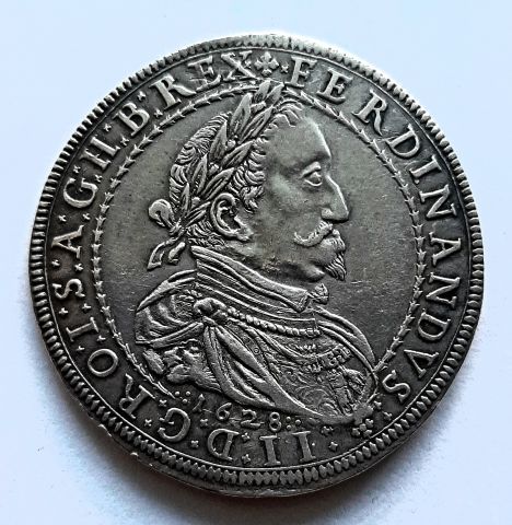 1 талер 1628 Штирия UNC Штемпельный блеск Австрия Священная Римская Империя