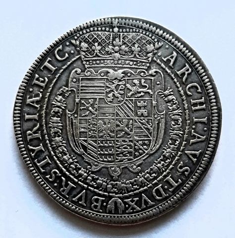 1 талер 1628 Штирия UNC Штемпельный блеск Австрия Священная Римская Империя